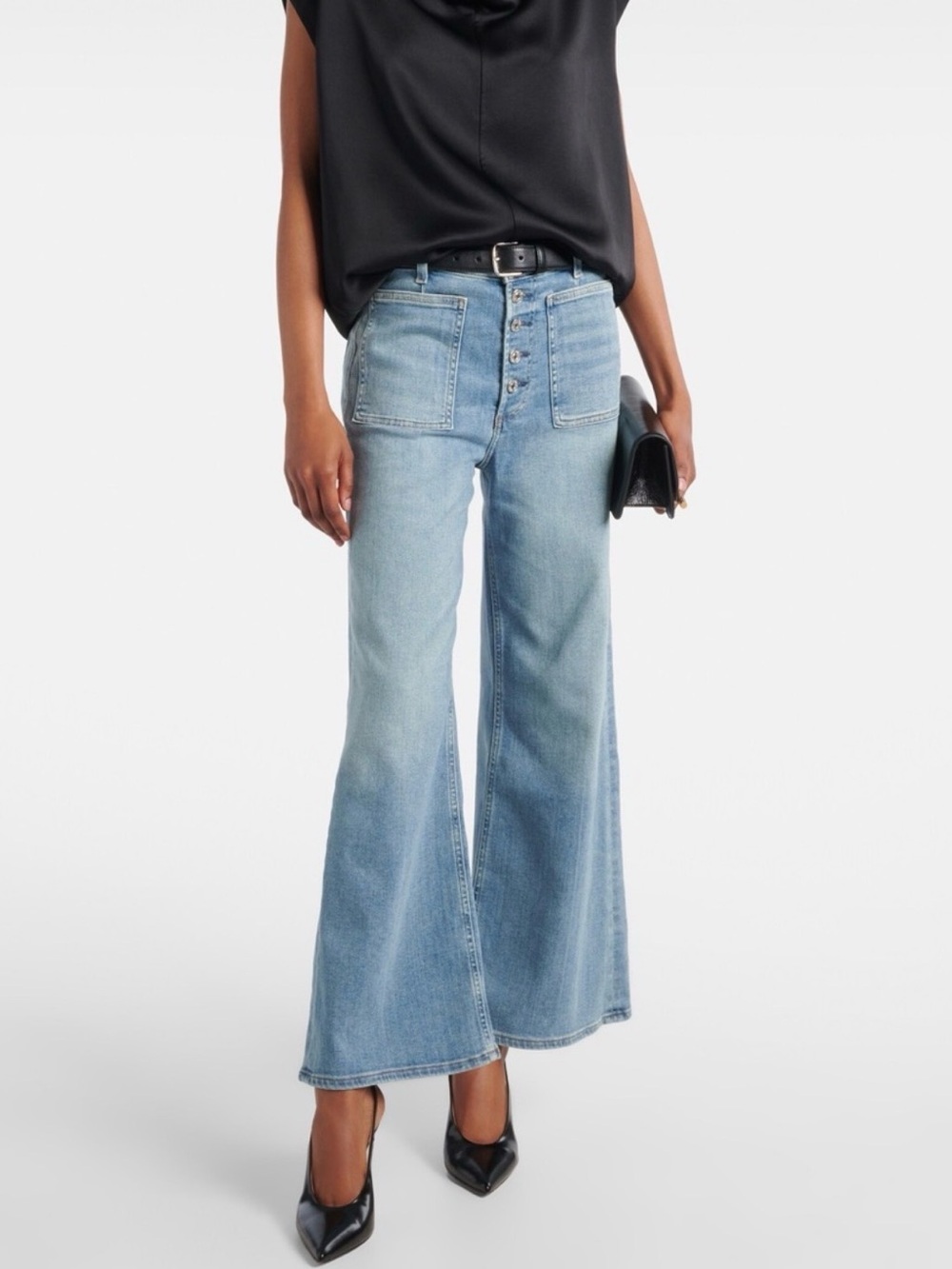 Citizens Of Humanity Two-Tone Light Blue Straight Leg Jeans